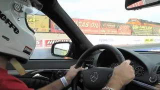 Clk63 Black Series vs e63 w211 AMG Mercedes Drag Race at California Speedway