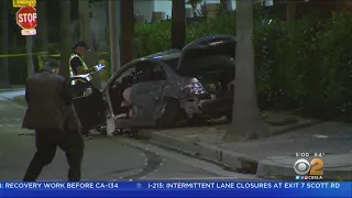 Pursuit With Stolen Mercedes Ends In Violent Wreck In Baldwin Park, Innocent Woman Hurt