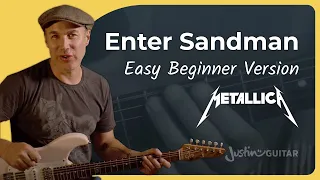 Enter Sandman Guitar Lesson | Metallica | Easy Riff