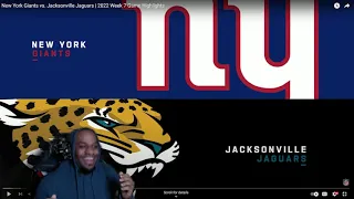 ReignReacts - New York Giants vs Jacksonville Jaguars HIGHLIGHTS l Week 7 2022