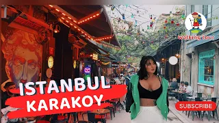 ISTANBUL TURKEY 2023 - KARAKOY ISTANBUL - WALKING TOUR 4K