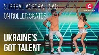 🤩Surreal acrobatic act on roller skates – Ukraine's Got Talent