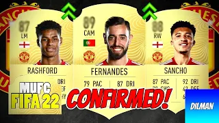 ALL MANCHESTER UNITED PLAYER RATINGS FOR FIFA 22!!