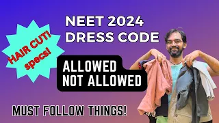 NEET 2024 dress code in Tamil