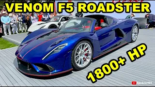 Hennessey Venom F5 Roadster Rev Battle, Cold Start, Driving Exhaust Sound! World Debut