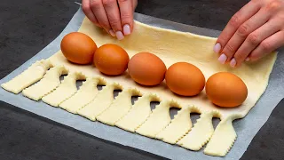 Simple and quick appetizer recipe - with eggs and puff pastry!