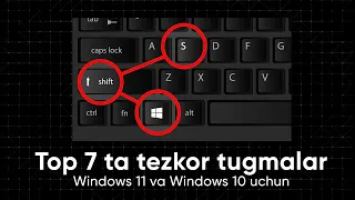 TOP 7TA TEZKOR TUGMALAR | WINDOWS 1110 UCHUN