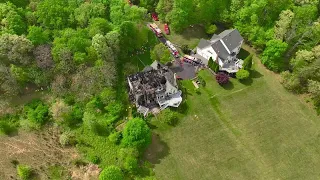 WATCH: Large house fire in Montgomery County