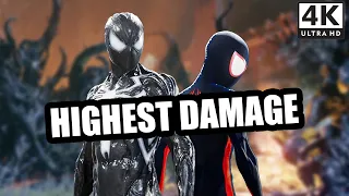 No Damage | MAX LEVEL Spider-Men vs Bosses | Spider-Man 2 Ultimate Difficulty | PS5 4k UHD