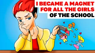 I Became A Magnet For All The Girls Of The School | Animated Story about love