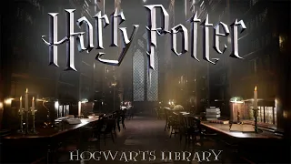 Hogwarts Library Ambience | Harry potter inspired ASMR | Animated Ambience STUDY/RELAX 📚