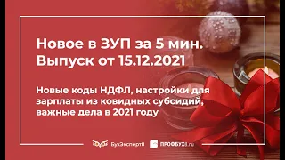 ⚡ Новые коды НДФЛ, настройки для зарплаты из ковидных субсидий, важные дела в 2021 году