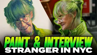 Painting and interviewing the Green Lady of Brooklyn! *wholesome reaction*