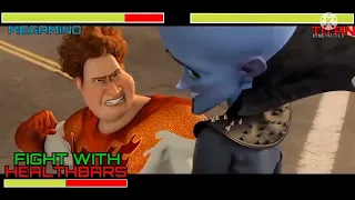 Megamind (2010) Final Battle Megamind vs Titan with healthbars