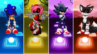 Sonic Exe 🆚 Amy Exe 🆚 Dark Sonic 🆚 Tails Exe || Tiles Hop Gameplay 🎯