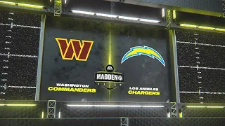 Madden NFL 24 - Washington Commanders Vs Los Angeles Chargers Simulation PS5 (Madden 25 Rosters)