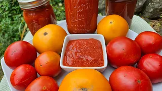 My most DELICIOUS homemade TOMATO sauce.  Canning & preserving.  SUPER easy, fast and nutritious.