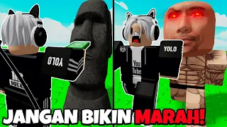 KOCAK! JANGAN BUAT THE ROCK MARAH ATAU KAMU KENA BATUNYA! 🗿🗿🗿 | Roblox Don't Make The Rock Angry