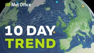 10 Day trend – Quieter weather for September? 28/08/19