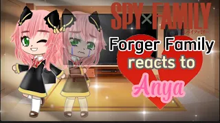 Forger Family react to Anya ||Gacha Club|| //My AU// (ft. Forger Family) (Spy x Family) (angst?)