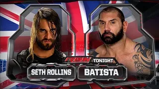 Seth Rollins Vs Batista - WWE Raw 19/05/2014 (En Español)