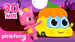 Pinkfong dan 🚗 Mobil Bayi Halloween | Kumpulan Lagu Halloween | Kartun Anak | Pinkfong & Baby Shark