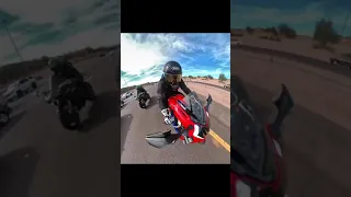 Ninja H2 vs CBR fireblade crazy race on public highway