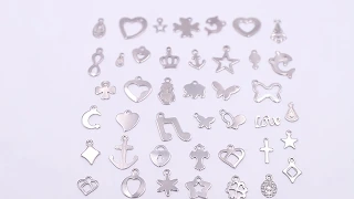 100pcs Multiple 316 stainless steel Charms for Jewelry Making