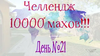 День №21. Челлендж 10000 махов с гирей 24 кг (Е=6500 махов)!!!