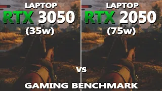 RTX 3050 (35w) vs RTX 2050 (75w) Gaming Benchmark | Asus TUF vs Vivobook Gaming Test |