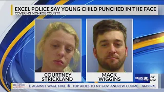 Excel Police say young child punched in the face, mom charged with child abuse