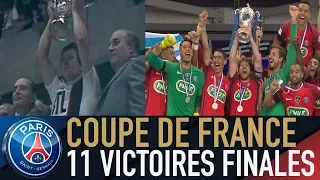 COUPE DE FRANCE : LES 11 FINALES VICTORIEUSES DU PARIS SAINT-GERMAIN