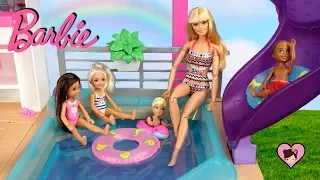 NEW Barbie Dreamhouse Adventures Morning Routine with Pool Party!