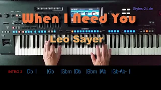 When I need You - Leo Sayer, Cover, mit titelbezogenem Style auf Yamaha Genos