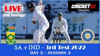 LIVE STREAMED Cricket 22 | South Africa v India SESSION 3 DAY 2 - 3rd Betway Test 2022 |FullHD 60fps