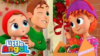 Who's At The Door For Christmas! | Christmas Songs for Kids | Little Angel | Moonbug Christmas Kids!