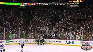 Mikael granlund scores Tip-in 2-0 wilds, game 3 blackhawks vs wild | hockey tonight