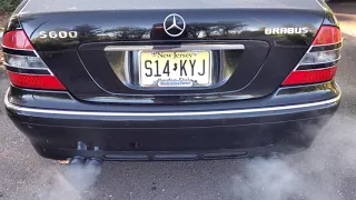 S600 Brabus exhaust cold start