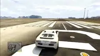 [GTA 5] Bugatti Veyron (Adder) - Speed Test on Airport
