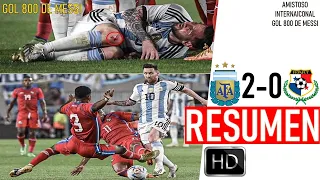 GOL 800 de Messi vs Panamá | Argentina vs Panama 2-0 Resumen