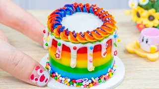 Colorful Rainbow Cake 🌈| Miniature Rainbow Chocolate Cake Decorating Ideas | Lotus Media