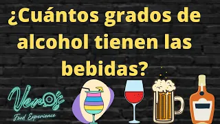 🥂¿Cuántos grados de alcohol tiene las bebidas? 🥃
