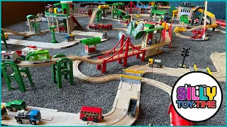 Father & Daughter GIANT BRIO WORLD TRAIN CITY (help, we found a fire!)