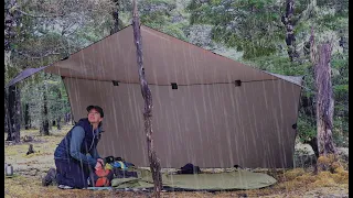 Camping in a Forest in Heavy Rain - putting my bivvy bag to the test in challenging conditions