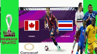 ⚽   Canada      vs  Costa Rica     ⚽ | FIFA World  Cup Qualifiers (12/11/2021) | pes 2021