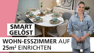 Klein & praktisch eingerichtet - dein Wohn-Esszimmer auf 25 qm 🛋 | Smart gelöst | INTERIYEAH!