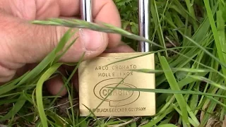 (picking 193) Corbin padlock (5 pins) picked in the green - right before the rain came