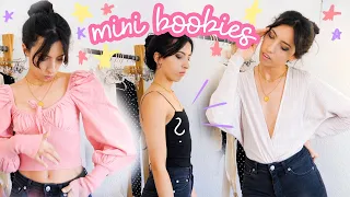 Mini Boobies OHNE BH im knappen Oberteil Live Test | Fühle ich mich wohl?