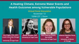 A Heating Climate, Extreme Water Events, and Health Outcomes among Vulnerable Populations