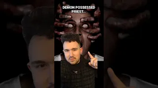 Demon possessed priest on camera #creepy #demon #scary #paranormal #catholic #ghosts #scarystories